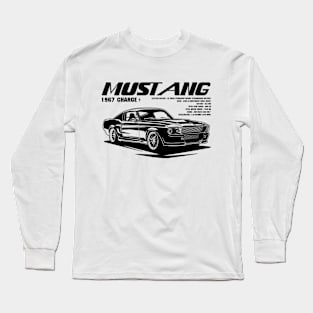Mustang 1967 Black Print Long Sleeve T-Shirt
